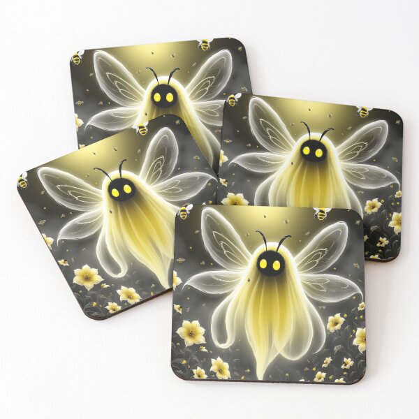 Item preview, Charming Ghost Bee with Glowing Wings in Flower Garden	 designed and sold by eddiecarof.