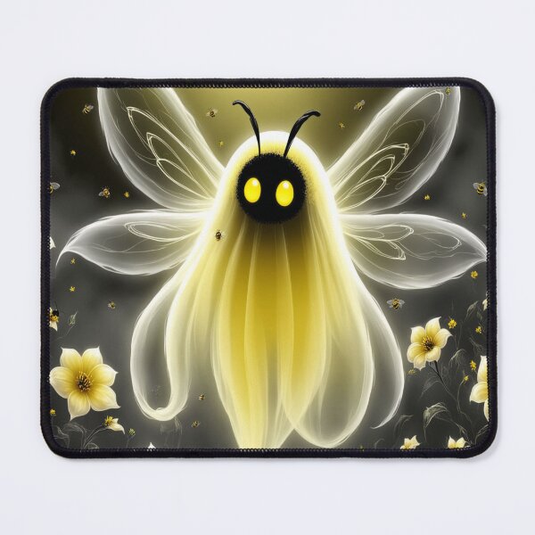 Item preview, Charming Ghost Bee with Glowing Wings in Flower Garden designed and sold by eddiecarof.