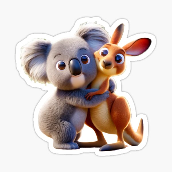 Item preview, Koala and Kangaroo: An Australian Hug designed and sold by AmigosFurEver.