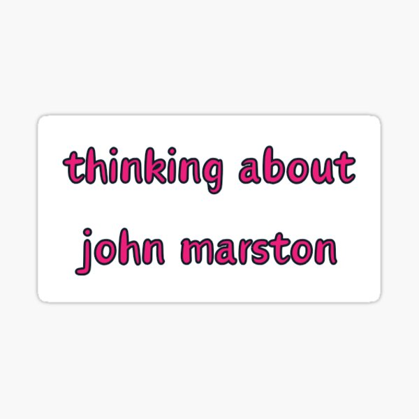 Vista previa del artículo con la obra «pensando en john marston», diseñado y vendido por noomsquad.