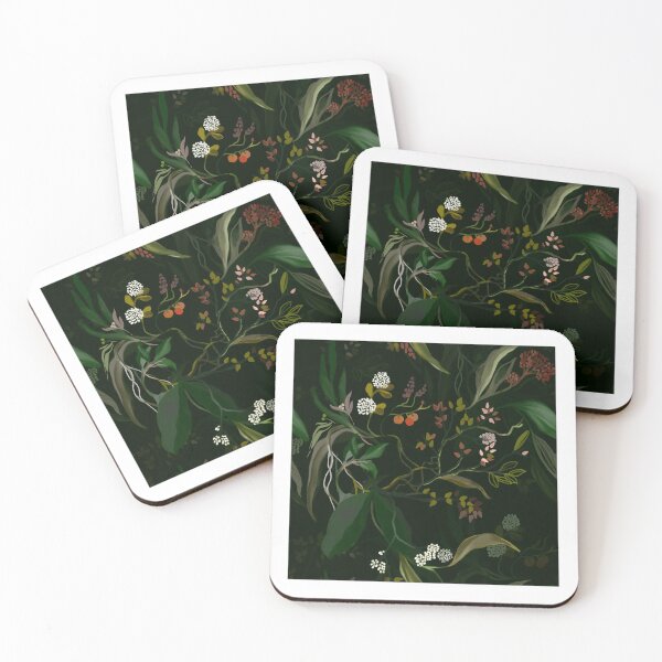 Item preview, Moody dark botanical flowers garden designed and sold by SILVERAPPLE.