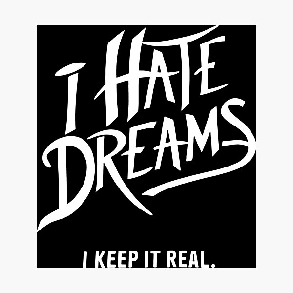 Item preview, Dreams vs. Reality: A Stark Contrast in Black and White designed and sold by SplashTastic.