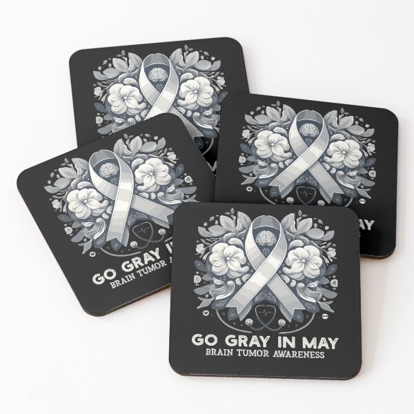 Item preview, Go Gray In May Brain Tumor Cancer Awareness Day Grey Ribbon designed and sold by Dressed For  Duty.