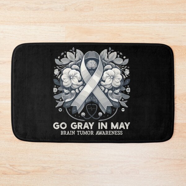 Artikelvorschau, Go Gray In May Brain Tumor Cancer Awareness Day Grey Ribbon entworfen und verkauft von Dressed For Duty.