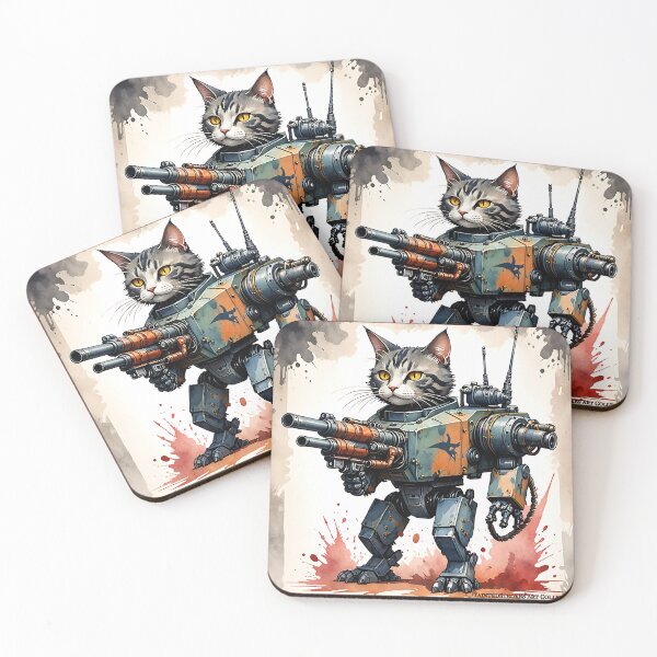 Item preview, MechaMews: Cybernetic Battle Cats - 1 designed and sold by Taintedstrokes.