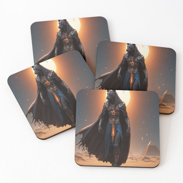 Item preview, Anubis Under the Fiery Sun: Mythical Desert Guardian designed and sold by eimrobest.