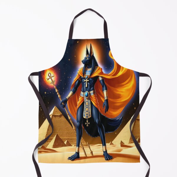 Item preview, Divine Anubis with Flaming Staff: Guardian of the Pyramids designed and sold by eimrobest.