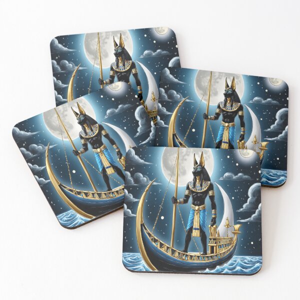 Item preview, Anubis on the Moonlit Sea: Guardian of the Night Voyage designed and sold by eimrobest.