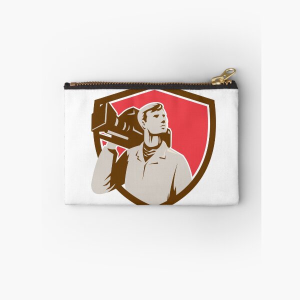 Item preview, Cameraman Vintage Video Camera Shield Retro designed and sold by patrimonio.
