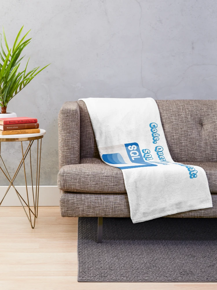 Thumbnail 2 of 6, Throw Blanket, Code, Query, Repeat: SQL Life designed and sold by profiler221b.