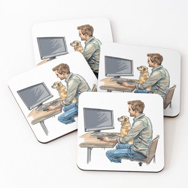 Item preview, I Love My Co-Workers Work From Home Dog No Text designed and sold by Wormy-23.