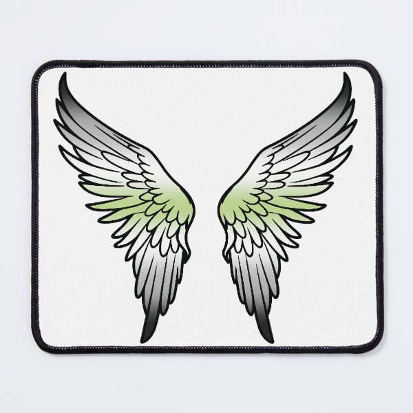 Item preview, Agender Pride Flag Angel Wings, Subtle Agender Design designed and sold by Travelslightly.