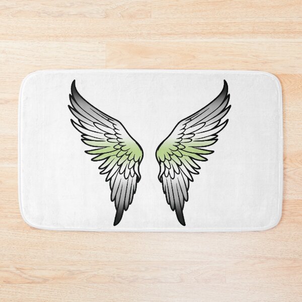 Item preview, Agender Pride Flag Angel Wings, Subtle Agender Design designed and sold by Travelslightly.