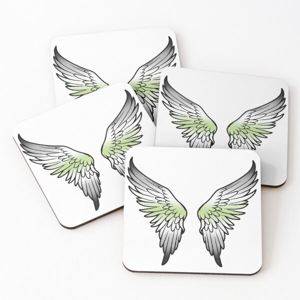 Item preview, Agender Pride Flag Angel Wings, Subtle Agender Design designed and sold by Travelslightly.