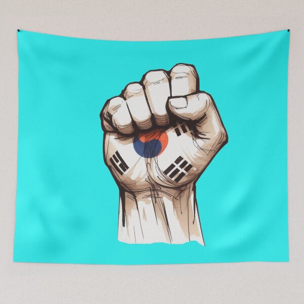 Item preview, Strong Muscular Fist with Taegukgi ,   designed and sold by PaintMeWorld.