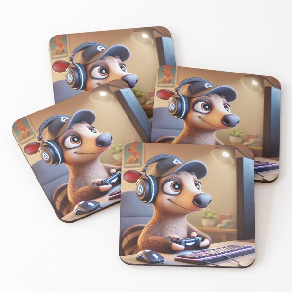Item preview, Gamer Aardvark in Action designed and sold by Sillytoe.