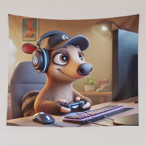 Item preview, Gamer Aardvark in Action designed and sold by Sillytoe.