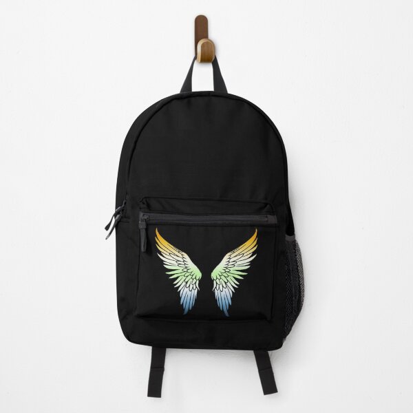 Item preview, AroAce Agender Pride Flag Angel Wings, Subtle AroAce Agender Design designed and sold by Travelslightly.