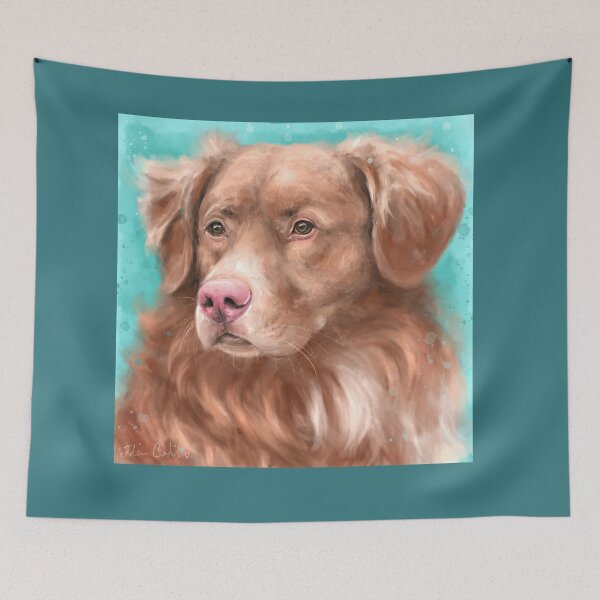 Item preview, Painting of a Nova Scotia Duck Tolling Retriever  designed and sold by ibadishi.