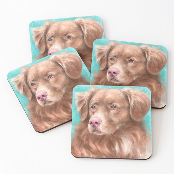 Item preview, Painting of a Nova Scotia Duck Tolling Retriever  designed and sold by ibadishi.