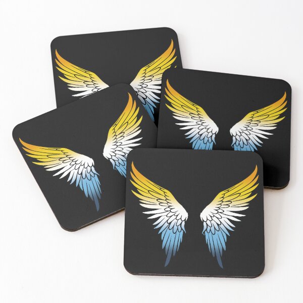 Item preview, AroAce Pride Flag Angel Wings, Subtle AroAce Design designed and sold by Travelslightly.