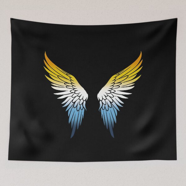 Item preview, AroAce Pride Flag Angel Wings, Subtle AroAce Design designed and sold by Travelslightly.