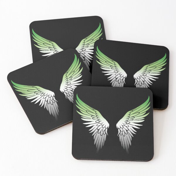 Item preview, Aromantic Pride Flag Angel Wings, Subtle Aromantic Design designed and sold by Travelslightly.