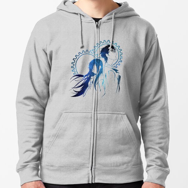 Okabe y Kurisu Sudadera con capucha y cremallera