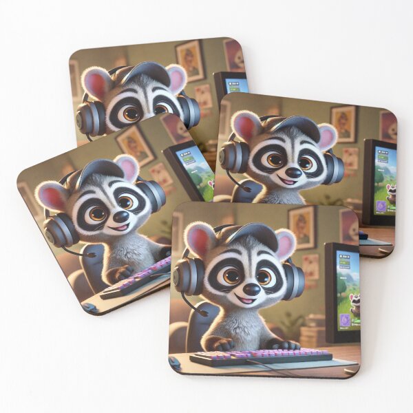 Item preview, Adorable African Civet Gamer in Action designed and sold by Sillytoe.