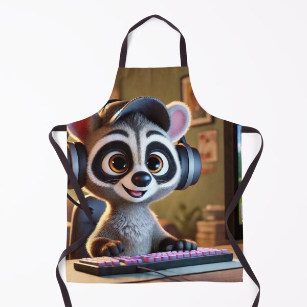Item preview, Adorable African Civet Gamer in Action designed and sold by Sillytoe.