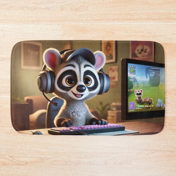 Item preview, Adorable African Civet Gamer in Action designed and sold by Sillytoe.