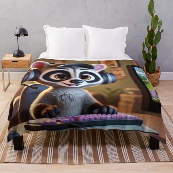 Item preview, Adorable African Civet Gamer in Action designed and sold by Sillytoe.