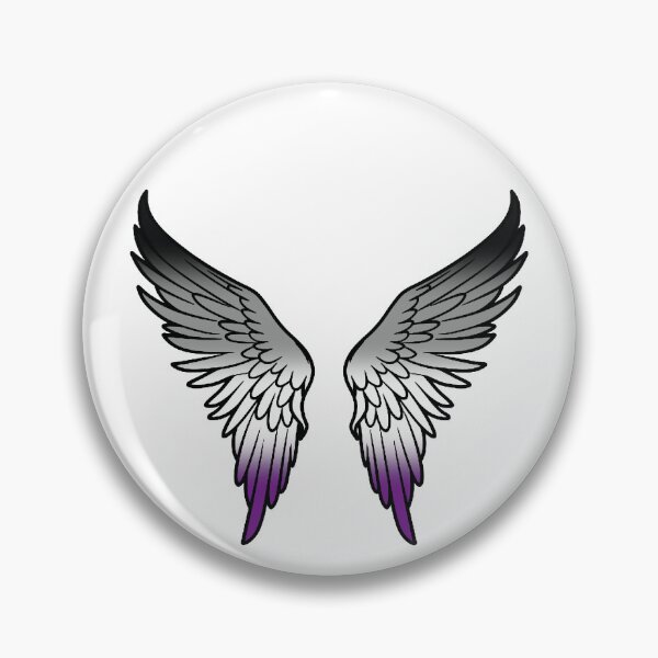 Item preview, Asexual Pride Flag Angel Wings, Subtle Ace Design designed and sold by Travelslightly.