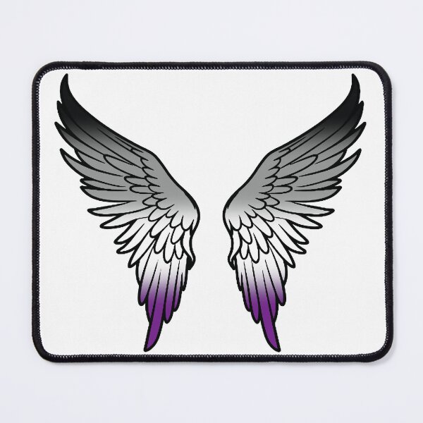 Item preview, Asexual Pride Flag Angel Wings, Subtle Ace Design designed and sold by Travelslightly.