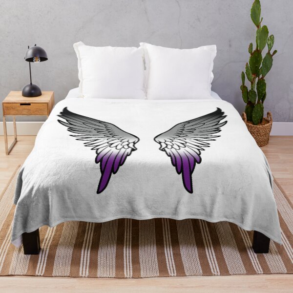 Item preview, Asexual Pride Flag Angel Wings, Subtle Ace Design designed and sold by Travelslightly.