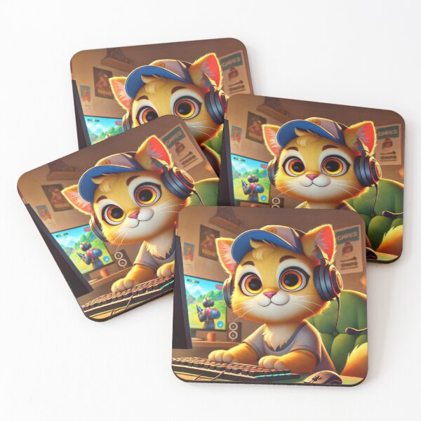 Item preview, Enthusiastic African Golden Cat Gamer designed and sold by Sillytoe.