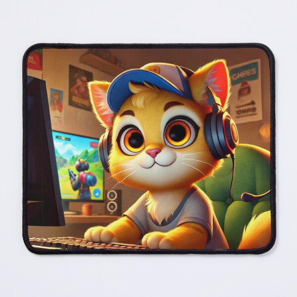 Item preview, Enthusiastic African Golden Cat Gamer designed and sold by Sillytoe.