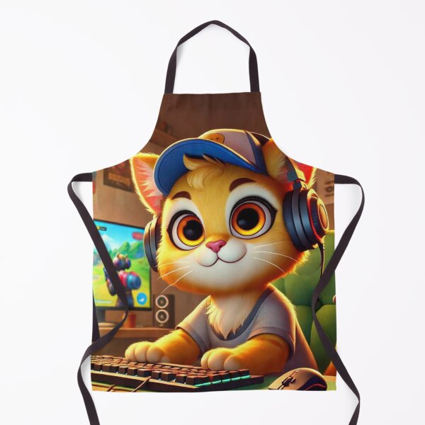 Item preview, Enthusiastic African Golden Cat Gamer designed and sold by Sillytoe.
