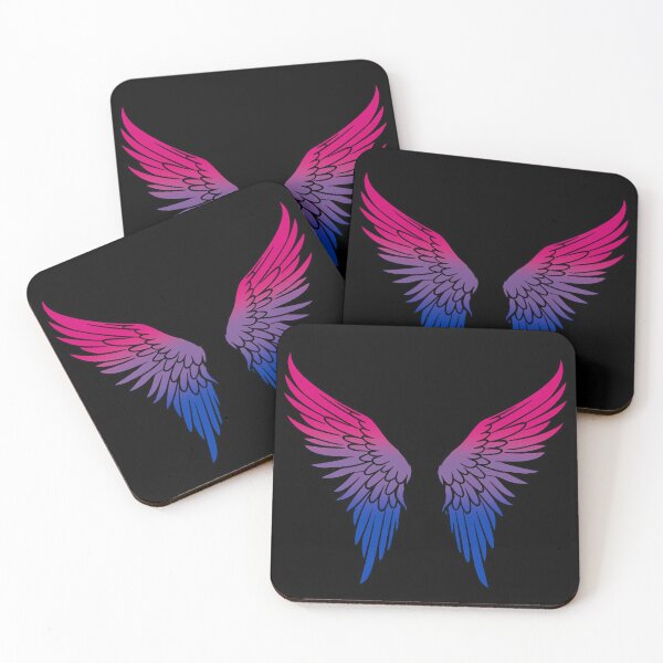 Item preview, Alas de ángel de la bandera del orgullo bisexual, diseño bisexual sutil designed and sold by Travelslightly.