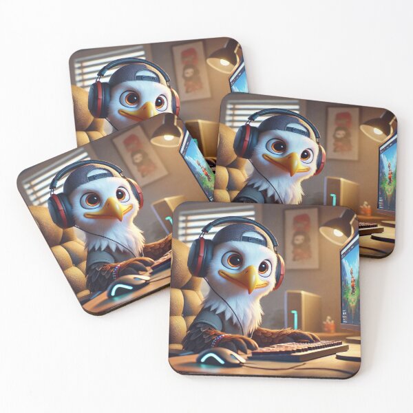 Item preview, Bald Eagle Gamer in Action designed and sold by Sillytoe.