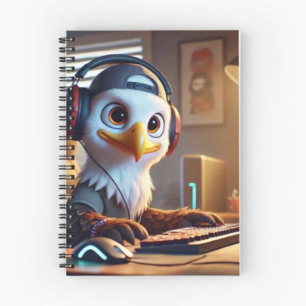 Item preview, Bald Eagle Gamer in Action designed and sold by Sillytoe.