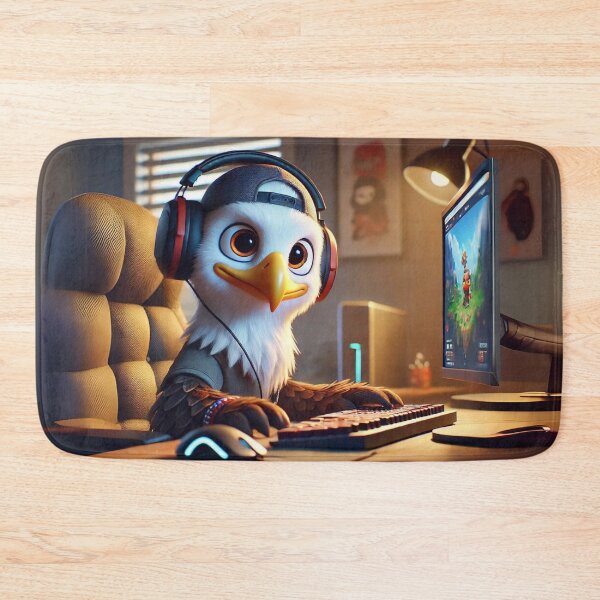 Item preview, Bald Eagle Gamer in Action designed and sold by Sillytoe.