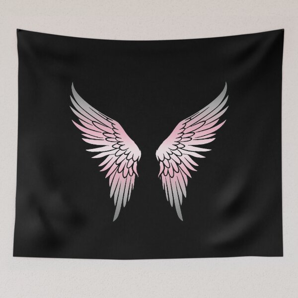 Item preview, Demigirl Pride Flag Angel Wings, Subtle Demigirl Design designed and sold by Travelslightly.