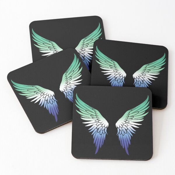 Item preview, Gay MLM Pride Flag Angel Wings, Subtle MLM Design designed and sold by Travelslightly.