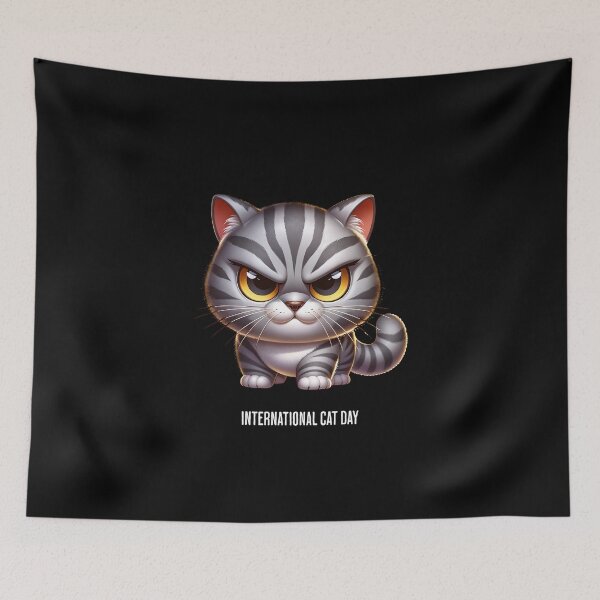 Item preview, Grumpy Tiger Cat - International Cat Day designed and sold by Pflugart.