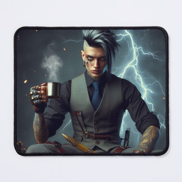 Item preview, Title: "Cybernetic Samurai's Coffee Break" designed and sold by Ghost Archer Illusions.