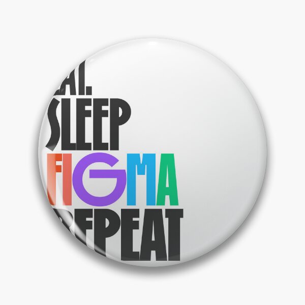 Artikelvorschau, Eat Sleep Figma Repeat - UX Designer | Produktdesigner | UI Designer Aufkleber entworfen und verkauft von PoshPixel.