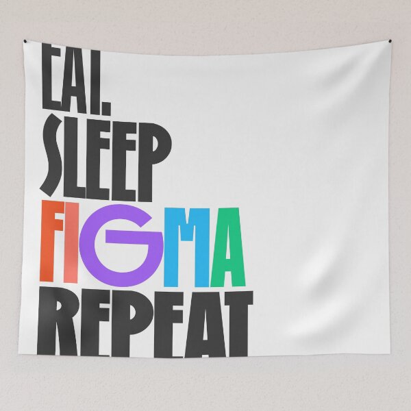 Artikelvorschau, Eat Sleep Figma Repeat - UX Designer | Produktdesigner | UI Designer Aufkleber entworfen und verkauft von PoshPixel.