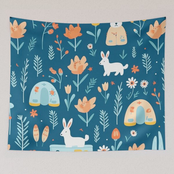 Item preview, vector art in the style of Matisse poster, johanna basford , calming colours designed and sold by Nanthikan.