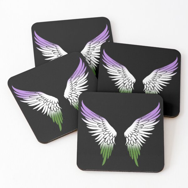 Item preview, Genderqueer Pride Flag Angel Wings, Subtle Genderqueer Design designed and sold by Travelslightly.